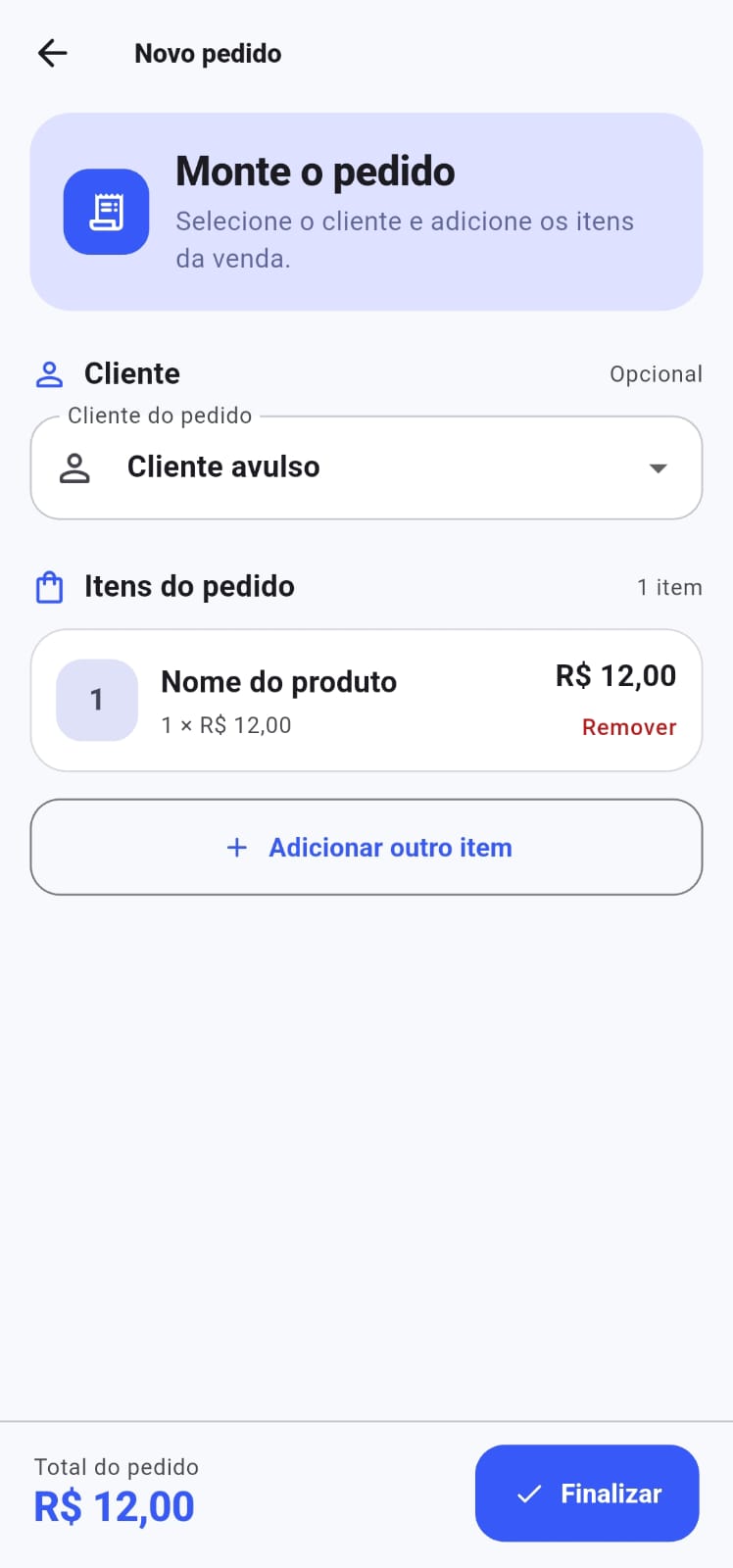 Tela 3 do Pedido Pronto